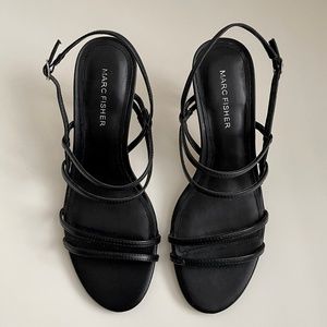 Black strappy sandal from Marc Fisher